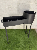 Мангал "ДАЧНЫЙ XL" с печью под казан 12 лит. ножки профиль